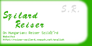 szilard reiser business card